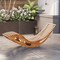 Acacia Wood Patio Rocking Sun Lounger Chaise Lounge with Ergonomic Curved Seat - 63"L x 23.5"W x 26"H